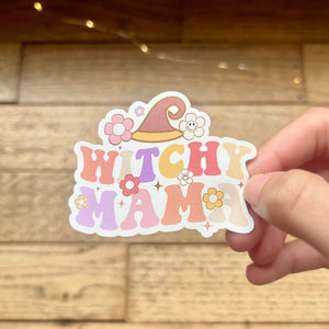 Witchy Mama Sticker|Cute Halloween Sticker| Spooky Season Retro Sticker|Pastel Halloween Sticker| Gift for Mom| Halloween Sticker|