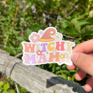 Witchy Mama Sticker|Cute Halloween Sticker| Spooky Season Retro Sticker|Pastel Halloween Sticker| Gift for Mom| Halloween Sticker|